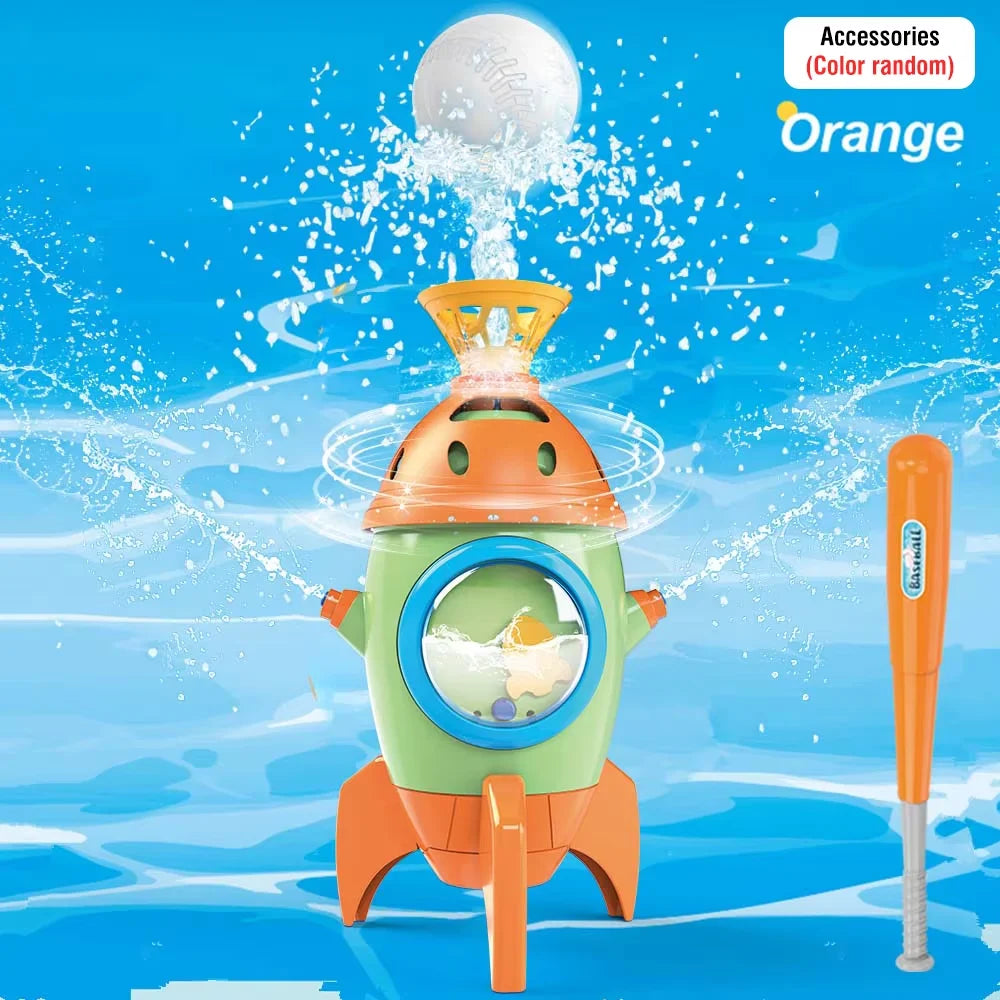 Outdoor Water Toy Baby Bath Toys Cartoon Frog Dinosaur Sprinkler Rotating Spray Garden Yard Fun Games Toys for Kids Boys Girls
