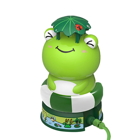 Outdoor Water Toy Baby Bath Toys Cartoon Frog Dinosaur Sprinkler Rotating Spray Garden Yard Fun Games Toys for Kids Boys Girls